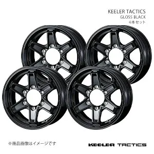 KEELER TACTICS キーラー タクティクス ホイール 4本セット 0039721×4 【15×5.5J 6-139.7 INSET42 GLOSS BLACK】