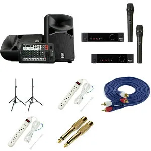 6大特典付 【ワイヤレスマイク2本PAセット】YAMAHA(ヤマハ) STAGEPAS_600BT / DMS300 SET×2夏休スペシャル