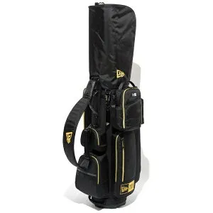NEW ERA｜ニューエラ キャディーバッグ ベーシックポーチ付き(9型/ブラック × ゴールド) 13534661【オウンネーム非対応】