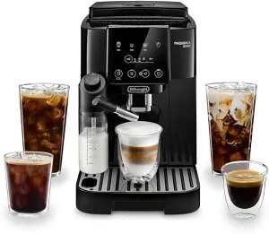 デロンギ 全自動コーヒーマシン マグニフィカスタート 全4メニュー 豆挽き コーヒーメーカー エスプレッソマシンECAM22062B BK