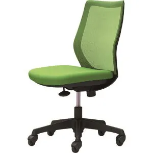 ■OKAMURA CG-M 肘無 背メッシュ ハンガー無 ブラックボディ ゴムキャスター ライムグリーン CG11JRFZK5(2163816)[送料別途お見積り][法人限定][外直送]