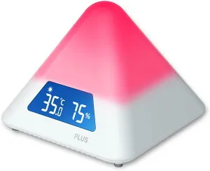 プラス 熱中症対策 乾燥 色でわかる 温湿度計 温湿度LEDアラーム カラー 危険度 4段階 AT-TH03 538162