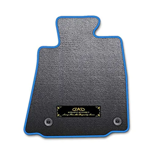 DAD ギャルソン D.A.D エグゼクティブ フロアマット TOYOTA (トヨタ) MARK X マークX GRX135 年式H21/10～24/8 4WD 1台分 エレガントデザイングレー/オーバーロック（ふちどり）カラー : ブルー/刺繍 : ゴー