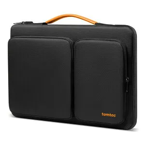 tomtoc 360度保護 ノートパソコンケース 14インチ MacBook Pro M2 M1/14.4 Surface Laptop Studio 2/13.5インチ Surface Laptop 5/Surface Book/ThinkPad X1 Carbon (5-9世代) 13.5-14.4型ワイドPC対応 ブリーフケース ビジネスバッ