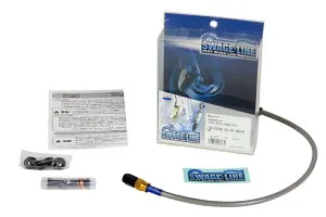 CBR929RR メッシュ ブレーキホース リア クリア ゴールド&ブラック スウェッジライン プロト GAR106 メッシュブレーキホース CBR929RR 00-01年