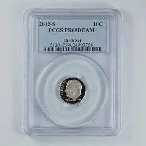 2012-S クラッド ルーズベルト ダイム 10セント PCGS PR69DCAM バースセット