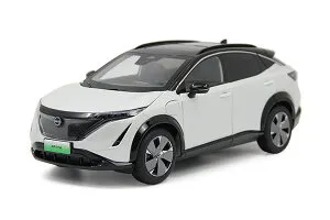 日産特注 パウディ 1/18 日産 アリア 2022 ホワイト 静的シミュレーション ダイキャスト ミニチュア モデルカー 開閉Paudi Model 1:18 Nissan Ariya 2022 White Static Simulation Diecast Alloy Miniature Model Car