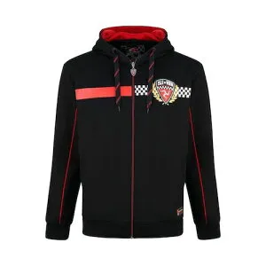★送料無料★Isle of Man Road Races Full zip Hoody マン島 レース ジップアップ パーカー フーディー ブラック