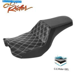 Seats C.C.ライダードライバーの乗客ジェルシートハーレーダイナローライダー2006-2017 C.C. RIDER Driver Passenger Gel Seat Fit For Harley Dyna Low Rider 2006-2017【並行輸入品】