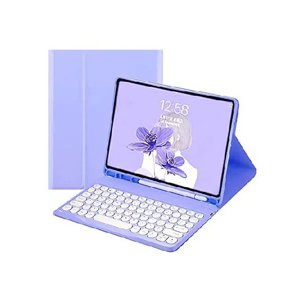 GOOVEN Keyboard Case Compatible with i Pad mini5 mini4 i Pad mini 4th 5th Gen Color Bluetooth Keyboard Magnetic Detachable Cute Round Keycaps_並行輸入