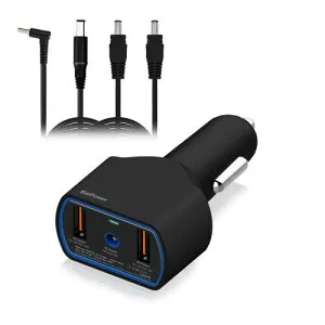BatPower 120W 車載充電器 ラップトップ カーチャージャー （20V/15V 対応 HP Laptop Computer 車の充電器）HP Laptop Notebook Vehicle Car Auto ChargeriPhone 11/X/XR/8、iPad Pro、Galaxy + その他機器対応 -CCH2