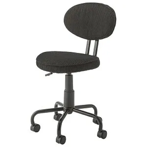 東谷 デスクチェア パソコンチェアイス 椅子 コーデュロイ 高さ調整 キャスター付 昇降機能付 おしゃれ 回転チェア ブラック KGI-109CBK