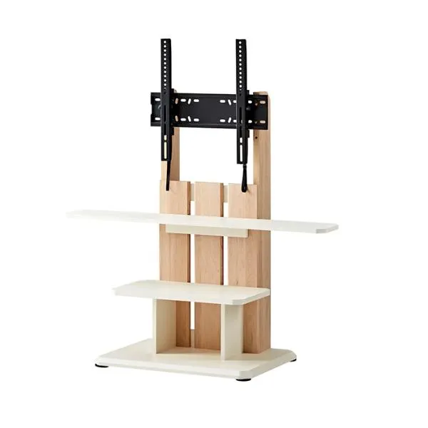 朝日木材加工 テレビスタンド 24～55V型対応 壁寄せテレビスタンド Swing WS-C 自立タイプ WS-C590-NA ナチュラル木目＆白木目 テレビ台 キャスター付き