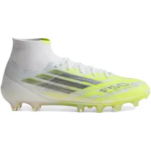 adidas アディダス レディース スニーカー 【adidas F50 Sparkfusion Elite Mid Cut FG/AG Born for Goals Pack (Women's)】 サイズ US_9(26.0cm) Cloud White/Iron Metallic/Hi-Res Yellow