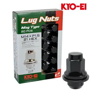 レクサスLS500h ホイールナット GVF50 GVF55 H29.10-R05.10 M14xP1.5 平面座用 ラグナット ブラック ナット20個入 KYO-EI(協永産業) T241B-20P+T241Bx4