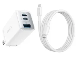 PowerPort III 3-Port 65W Pod with USB-C & USB-C ケーブル B2667N22 [ホワイト]