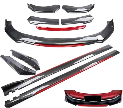 スバル・レヴォーグ 初代 Levorg VM4/VMG型に適用フロントバンパーリップスポイラー ボディキット4分割式 サイドスカート リアスポイラー スポーティー風 カバー トリム グレードアップ 傷防止 プロテクター 軽量 エアロ DIY アクセサリー