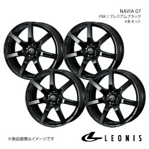 LEONIS/NAVIA 07 86 ZN6 4ポットキャリパー除く ホイール 4本セット 0039574×4【18×7.0J5-100 INSET47 PBK】