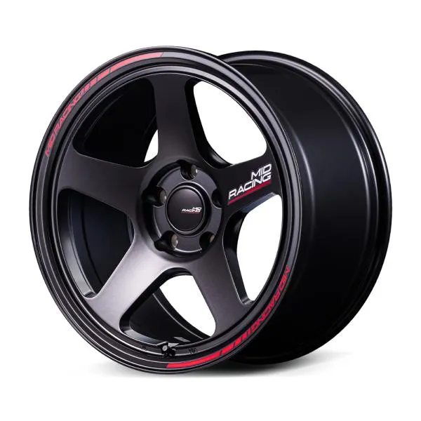 17インチ 5H114.3 9.0J 9J+22 5穴 ホイール 1本 ターマックブラック MID RACING TR50