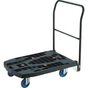 送料無料！！【トラスコ TRUSCO】トラスコ MPK-906F2-BK-S 樹脂台車 カルティオビッグフラット 回転 900×600 S付 黒 メーカー直送 代引不可 沖縄離島不可【smtb-u】