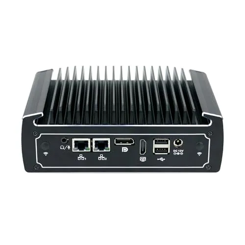 Fanless Mini PC, Industrial PC, Windows 11 / Ubuntu, TPM2.0, I7 10810U, BX01, 2 x COM, SIM Slot, HDMI, DP, 2 x Gigabit, Vesa Mou