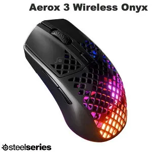 SteelSeries Aerox 3 Wireless Onyx 2022 Edition 有線 / 2.4GHz / Bluetooth 5.0 両対応 超軽量 ワイヤレス 6ボタン ゲーミングマウス # 62612J スティールシリーズ (ワイヤレスマウス) エアロックス