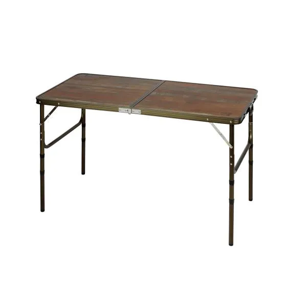 キャプテンスタッグ ビストロ フォールディングテーブル 幅120×奥行60cm 高さ4段階調節付 UC-571