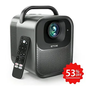 【数量限定在庫処分】ETOE Seal Pro プロジェクター家庭用 Android TV 11.0 Netflix搭載フルHD1080p 4K対応 高輝度 1000ANSI 5G WiFi オートフォーカス 自動台形補正 Bluetooth 5.1 2.4&5G Wi-Fi 天井吊り可能 リモコン