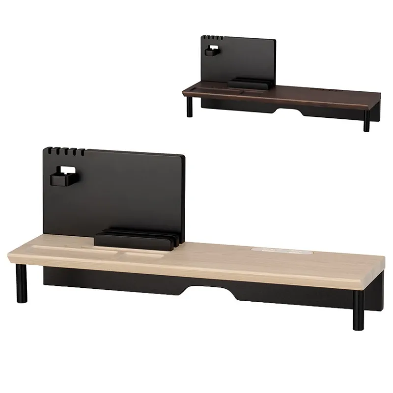 [オプション]コイズミ GENTLER ジェントラー デスクシェルフ用ガジェットベース 収納 小物入れ 2口コンセント 幅600×奥行180×高さ240mm