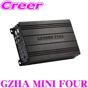 【枚数限定★最大1000円 商品別クーポン ~27日9:59迄】GROUND ZERO グラウンドゼロ GZHA MINI FOUR 4ch(4/3/2ch)パワーアンプ 定格出力:80W×4@4Ω/130W×4@2Ω/260W×2@4Ωブリッジ