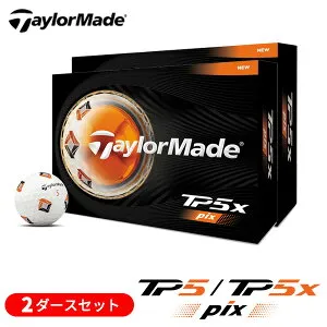 【2ダースセット】テーラーメイド(TaylorMade) 2026 TP5x-pix(ティーピーファイブエックス・ピックス) ゴルフボール 2ダース(24球) 2026年モデル (日本正規品)