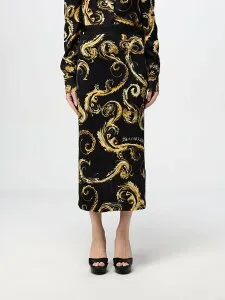 ヴェルサーチェ・ジーンズ・クチュール VERSACE JEANS COUTURE スカート レディース ブラック Skirts 77HAE8B6JS358 関税 送料無料 2024AW gi