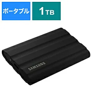 SAMSUNG(サムスン) MU-PE1T0S-IT 外付けSSD USB-C＋USB-A接続 Portable SSD T7 Shield(Android/Mac/Win) ブラック ［1TB /ポータブル型］ MUPE1T0SIT