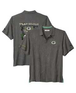 トッミーバハマ メンズ トップス シャツ Tommy Bahama Men's Gray Green Bay Packers Endzone Paradise COOLMAX Button-Up Shirt Gray グレー