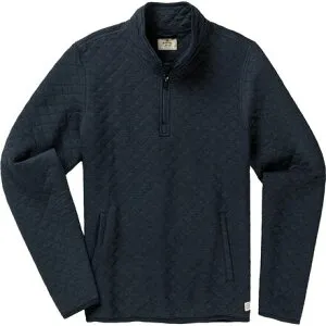 (取寄) マリンレイヤー メンズ コルベット キルテッド プルオーバー - メンズ Marine Layer men Corbet Quilted Pullover - Men's Navy Heather