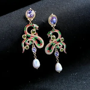 【送料無料】アクセサリー ネックレスドーレヴェールルネッサンスクリップboucles doreilles clip on dor serpent mauve vert perle culture renaissance x32