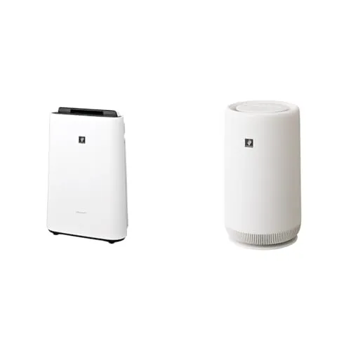 【セット買い】【Amazon.co.jp限定】シャープ 加湿 空気清浄機 KC-S50W-W プラズマクラスター 7000 浮遊ウィルス 花粉 おすすめ畳数 13畳 加湿量 500mL/h + 空気清浄機 FU-SC01-W プラズマクラスター 7000