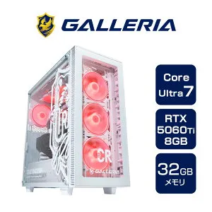 デスクトップパソコン ガレリア GALLERIA CRA7C-R56T Intel Core Ultra搭載 Crazy Raccoon コラボモデル Core Ultra 7 265F RTX5060Ti SSD1TB メモリ32GB Windows 11 Home 17959-4379