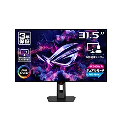 ASUS(エイスース) XG32UCWMG USB-C対応 ゲーミングモニター ROG Strix OLED ブラック ［31.5型 /有機EL 4K(3840×2160） /ワイド /240Hz］