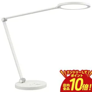 【P10倍（要エントリー）＋クーポン／お買い物マラソン】オーム電機 LEDデスクライト ODS-LDC6K-W | OHM ODSLDC6KW LEDデスクライト 調光調色 タイマー機能付