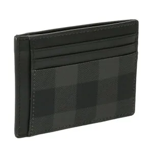 〈クーポン5%OFF〉バーバリー／BURBERRY MS CHASE”チャコールチェック マネークリップ カードケース(チャコール) 8070202 A1208／CHARCOAL[返品OK]