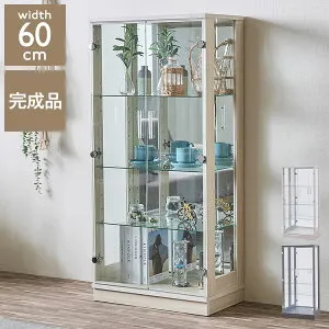 チャーム60 コレクションラック 完成品 幅60cm 高さ128cm 奥行35cm フィギュアケース コレクションケース ガラスケース ショーケース コレクションボード 飾り棚 ガラス棚 ディスプレイラック(