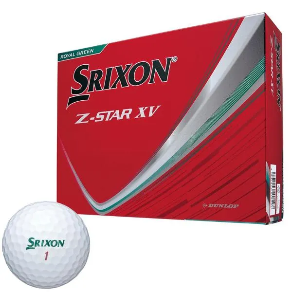 2025年モデル ダンロップ SRIXON スリクソン Z-STAR XV ゼットスター エックスブイ ゴルフボール 1ダース 12球入り ロイヤルグリーン