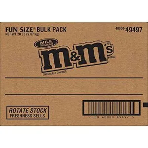 M&M'S Milk Chocolate Candy Fun Size 320 Ounce (Pack of 1) Bulk Package Box