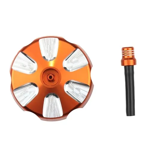 オートバイ CNC 燃料タンクキャップ キャップブリーザー付き KTM SX SXF XC XCF XCW XCFW EXC EXCF 125-450 2011-2023 と互換性あり パーフェクトフィット(Orange)