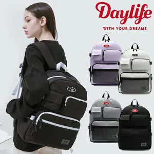 デイライフ リュック Daylife メンズ レディース MULTI POCKET BACKPACK マルチ ポケット バックパック BLACK ブラック IVORY アイボリー PURPLE パープル BLACKWHITE ブラックホワイト WHITE ホワイト GRAY グレ