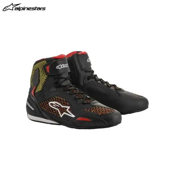 alpinestars アルパインスターズ FASTER-3 RIDEKNIT シューズ 1530 BLACK YELLOW RED[US10/27.5cm] ALP8059175188046