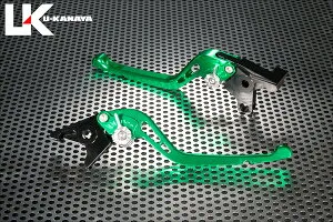 U-KANAYA ユーカナヤ GPタイプ アルミビレットレバーセット GPZ1000RX GPZ1100 KAWASAKI カワサキ ブレーキ・クラッチレバーセット ハンドル周辺パーツ ハンドル レバーカラー：グリーン / アジャスタ