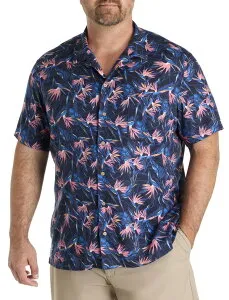 ヴァインヤードヴァインズ メンズ トップス シャツ トール vineyard vines Big & Tall Birds of Paradise Cabana Sport Shirt Nautical Navy ネイビー