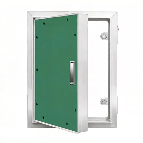 塗装可能なアルミニウム製石膏ボード用点検口パネル（エアコン用）、30x40インチ、26x26インチ、36x36インチ。埋め込み式で目立たないデザイン。配管やケーブルの点検に最適。屋根裏部屋、ホテル、地下室などに。(80x80cm/32x32")